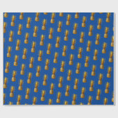 Chic Gold Ananas Sommermuster Geschenkpapier (Flach)