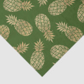 Chic Gold Ananas Tropical Green Seidenpapier (Detail)