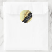 Chic gold and black wedding Siegel Runder Aufkleber (Tasche)