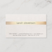 Chic Gold and Linen Texture "Look" Strichen Modern Visitenkarte (Vorderseite)