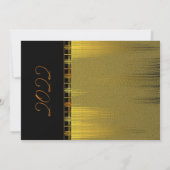 Chic Gold Art Deco Neue Jahre Einladung (Rückseite)