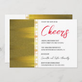 Chic Gold Art Deco Neue Jahre Einladung (Vorne/Hinten)