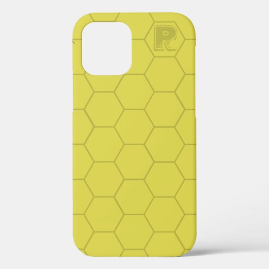 Chic Gold Bee Monogram Case-Mate iPhone Case (Rückseite)