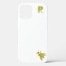 Chic Gold Bee Monogram Case-Mate iPhone Case