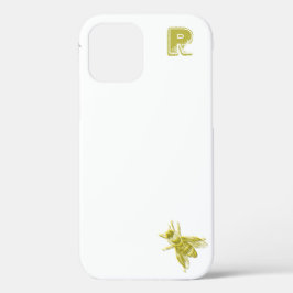 Chic Gold Bee Monogram Case-Mate iPhone Case