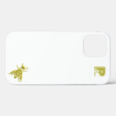 Chic Gold Bee Monogram Case-Mate iPhone Case (Rückseite (Horizontal))