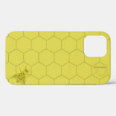Chic Gold Bee Monogram Case-Mate iPhone Case (Rückseite (Horizontal))