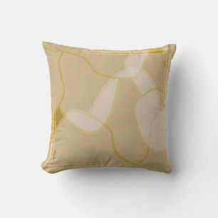 Chic Gold Beige Abstraktes Blumenmuster Kissen