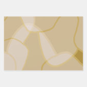 Chic Gold Beige Orange Pink Floral Geschenkpapier Set (Vorderseite)