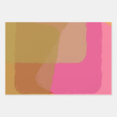 Chic Gold Beige Orange Pink Floral Geschenkpapier Set (Vorderseite 3)