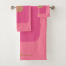 Chic Gold Beige Rosa Orange Abstrakt