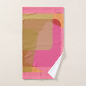 Chic Gold Beige Rosa Orange Abstrakt Badhandtuch Set (Handtuch)