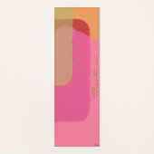 Chic Gold Beige Rosa Orange Abstrakt Yogamatte (Vorderseite)