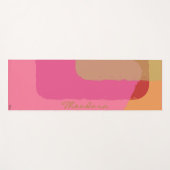 Chic Gold Beige Rosa Orange Abstrakt Yogamatte (Vorderseite (Horizontal))