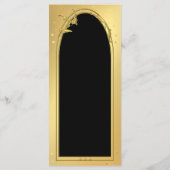 Chic Gold Black Deko Style Wedding Menükarte (Rückseite)