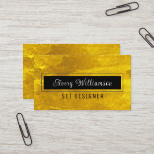Chic Gold Black Modern Minimalistisch Visitenkarte