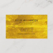 Chic Gold Black Modern Minimalistisch Visitenkarte (Rückseite)