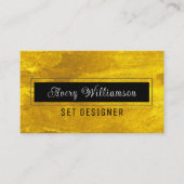 Chic Gold Black Modern Minimalistisch Visitenkarte (Vorderseite)
