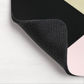 Chic Gold Black Pink Abstraktes Muster Mouse Pad Mousepad (Ecke)