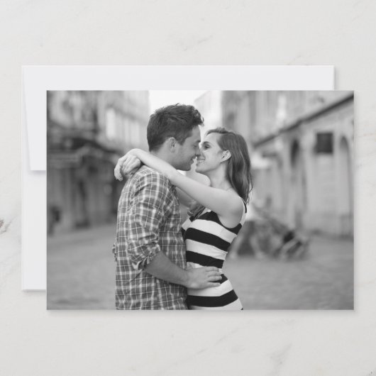 Chic Gold Black | XOXO-Foto Save the Date (Rückseite)