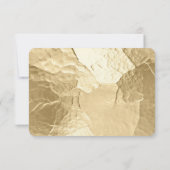 Chic Gold Blätter Hochzeit RSVP Karte (Rückseite)