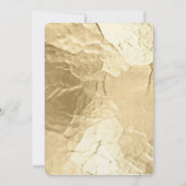 Chic Gold Blätter Wedding Einladung (Rückseite)