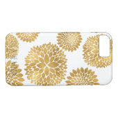 Chic Gold Blume Case-Mate iPhone Hülle (Rückseite (Horizontal))