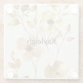 Chic Gold Blume Glasuntersetzer (Rückseite)