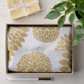 Chic Gold Blume Seidenpapier (Geschenk)