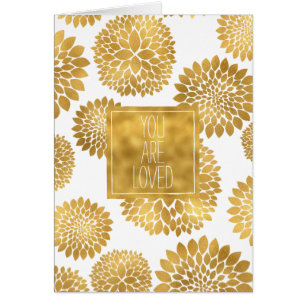 Chic Gold Blume Sie werden geliebt