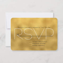 Chic Gold Blume UAWG RSVP Karte