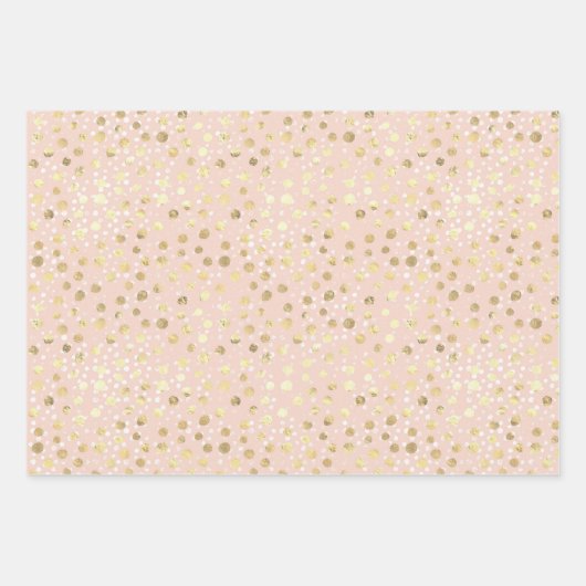 Chic Gold Blush Pink Leopard Print Geschenkpapier Set (Vorderseite 3)