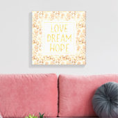 Chic Gold Blush Pink Leopard Print Leinwanddruck (Insitu (Wohnzimmer))