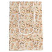 Chic Gold Blush Pink Leopard Print Mittlere Geschenktüte (Rückseite)