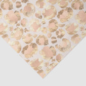 Chic Gold Blush Pink Leopard Print Seidenpapier (Detail)