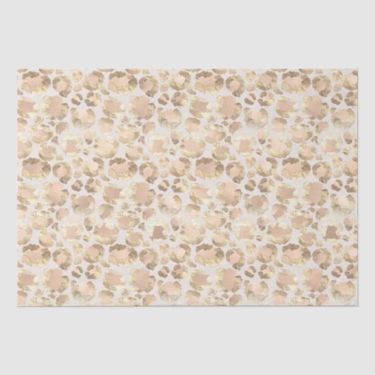 Chic Gold Blush Pink Leopard Print Seidenpapier (Vorderseite)