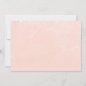 Chic Gold Blush Rosa Wasserfarben Einladung (Rückseite)