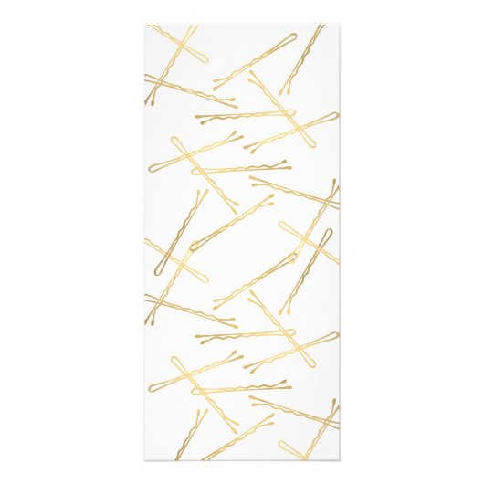 Chic Gold Bobby Buttone Friseur Stylist Salon Werbekarte (Hinten)