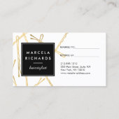 Chic Gold Bobby Buttone Haarsalon Black Referendum Empfehlungskarte (Rückseite)