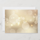 Chic Gold Bokeh Light Wedding Rsvp Einladung (Rückseite)