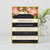 CHIC GOLD | BOTANISCHE BREITERINVITATION EINLADUNG (Stehend Vorderseite)