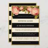 CHIC GOLD | BOTANISCHE BREITERINVITATION EINLADUNG (Vorne/Hinten)