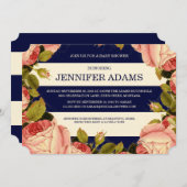 CHIC GOLD | BOTANISCHER BABY SHOWITE EINLADUNG (Vorne/Hinten)