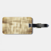 Chic gold braune Tropfen Glitzer Monogramm Gepäckanhänger (Rückseite horizontal)
