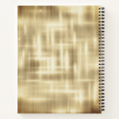 Chic gold braune Tropfen Glitzer Monogramm Notizblock (Rückseite)