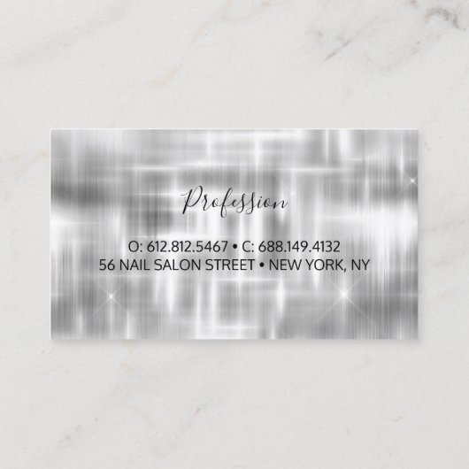 Chic gold braune Tropfen Glitzer Monogramm Visitenkarte (Rückseite)