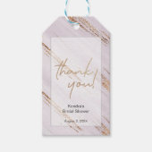 Chic gold Bridge zu Name Brautparty Vielen Dank Geschenkanhänger (Vorderseite)