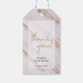 Chic gold Bridge zu Name Brautparty Vielen Dank Geschenkanhänger (Rückseite)