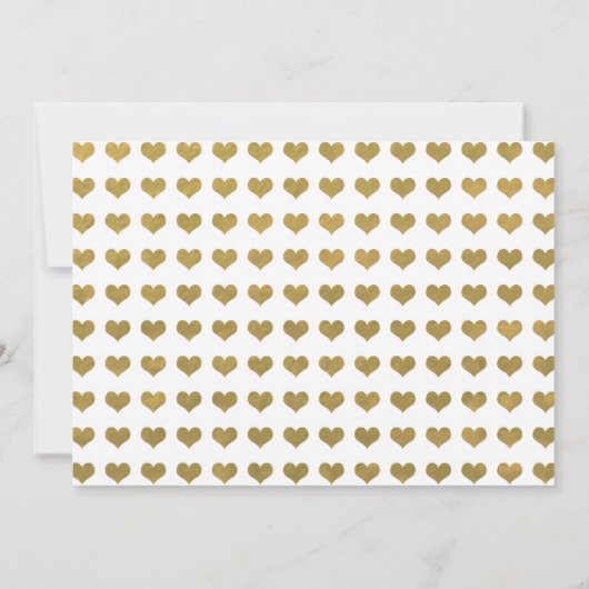 Chic Gold Brush Stroke | XOXO Einfach Save the Dat Save The Date (Rückseite)