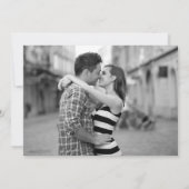 Chic Gold Brush Stroke | XOXO-Foto Save the Date (Rückseite)